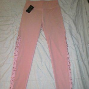 Yitong- PINK LACE UP YOGA LEGGINGS (L-XL)